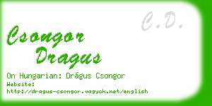 csongor dragus business card